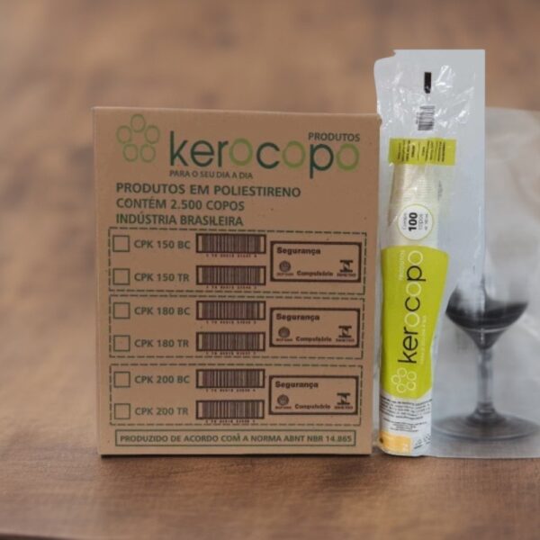 Copo 180ml branco caixa 2500 - Kerocopo poliestireno - 25x100 Unidades - Imagem 2