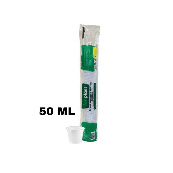 Copo Descartável 50ml Branco Caixa com 5000 unidades - Fonplast - Imagem 5