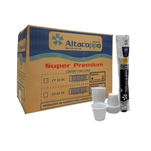Copo de 50ml branco com 5.000 unidades PP Altacoppo