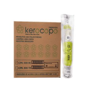 Copo 300ml branco caixa 2000 - Kerocopo poliestireno - 20x100 Unidades