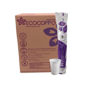 Copo de 180ml Branco ou Transparente com 2500 unidades - Ecocoppo ABNT 2012