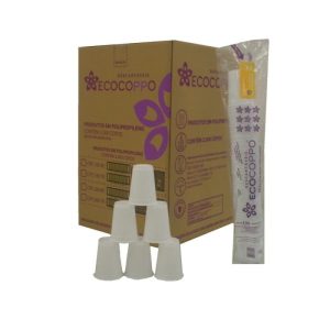 Copo 200ml Branco ou Transparente com 2500 unidades - Ecocoppo 